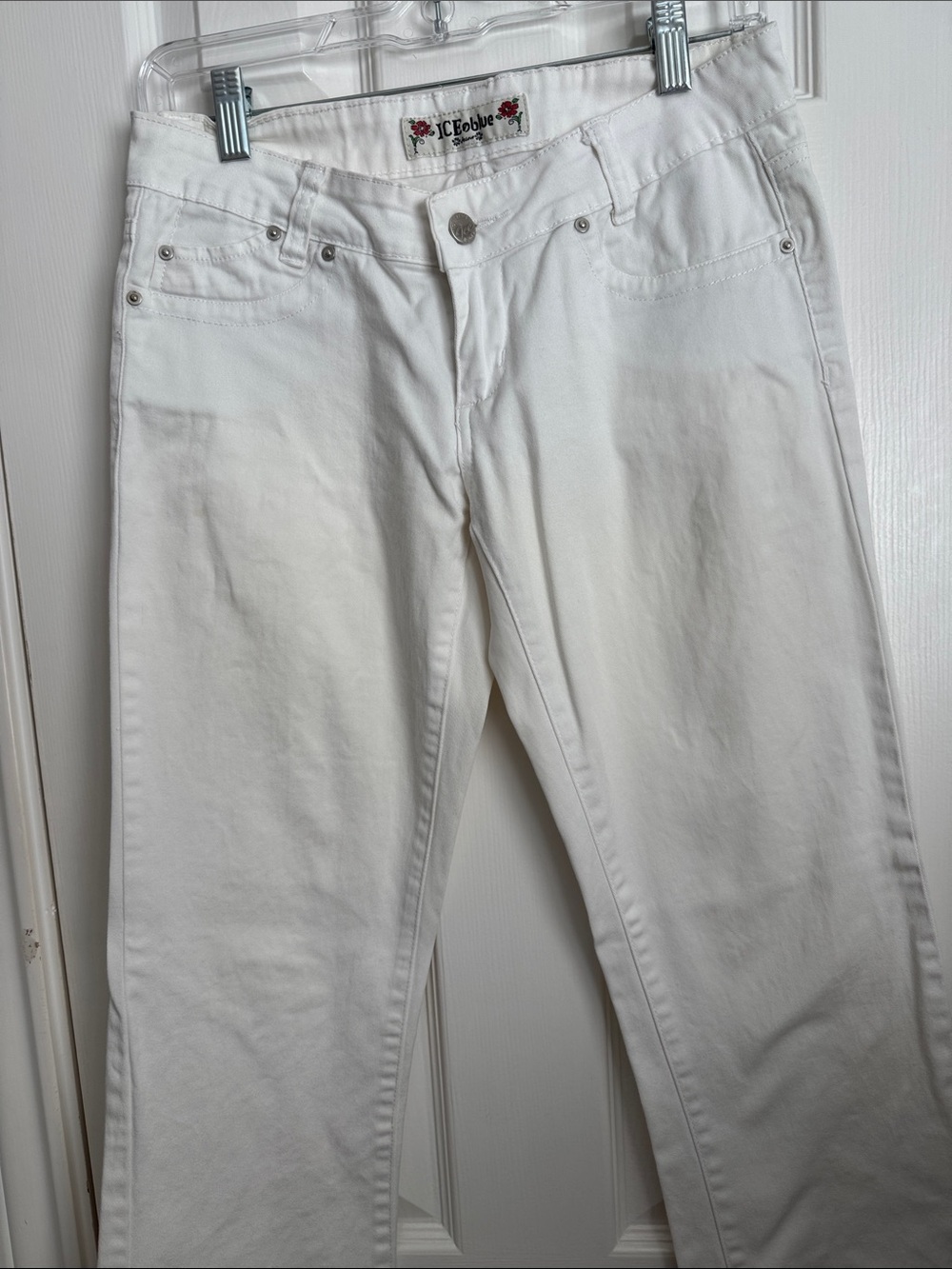 bebe White Straight-Leg Jeans for Men
